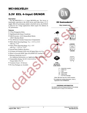 MC100LVEL01DR2 datasheet  